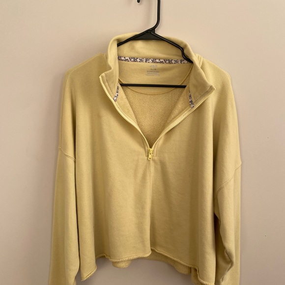 Aerie cropped zipper sweater - Picture 1 of 4